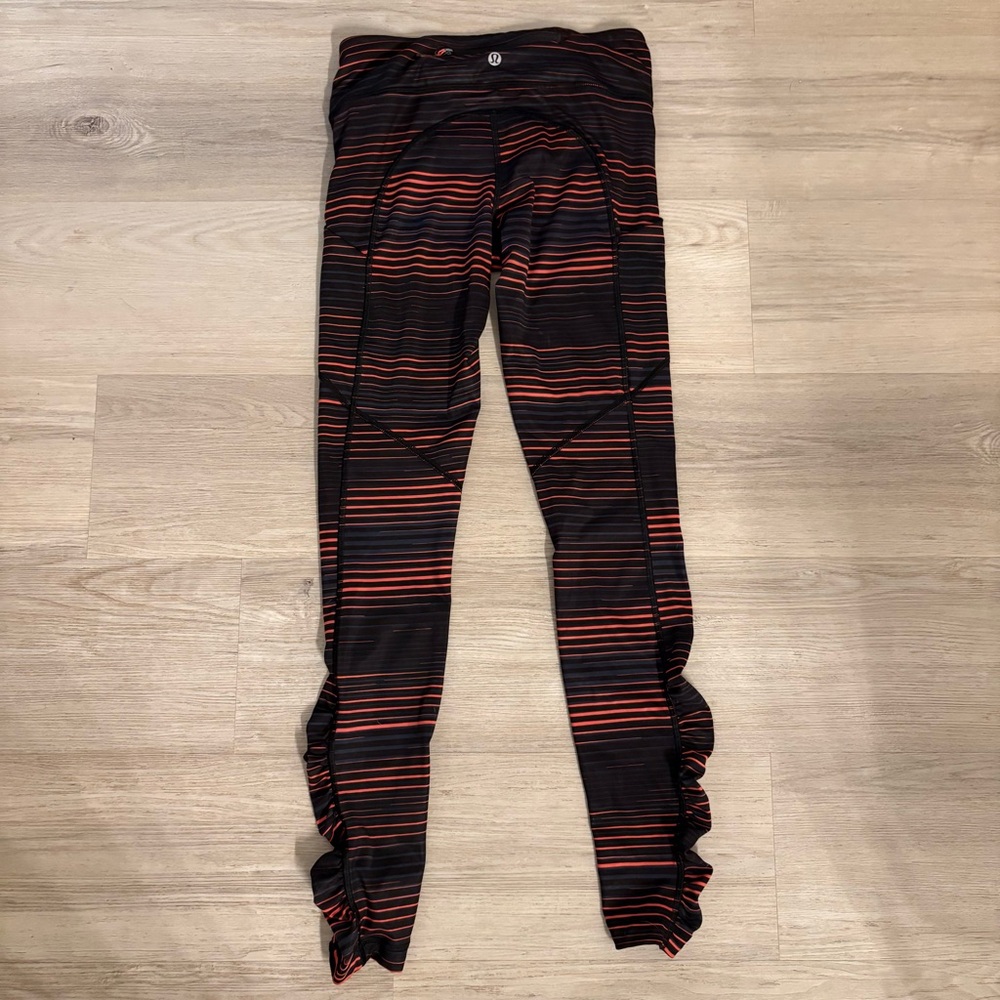 Lululemon Athletica Black and Red Leggings
